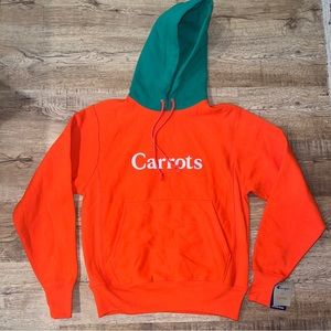 Carrots X Champion Reverse Weave Pullover Hoodie Orange Green Men's Size Small